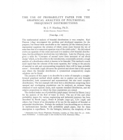 the use of probability paper for the graphical analysis of