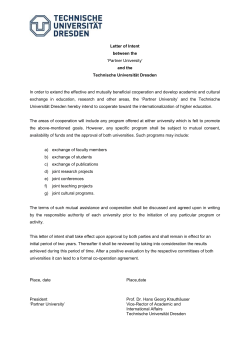 Model Agreement of Cooperation