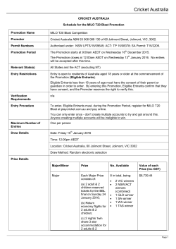 Terms and Conditions - Game of Chance