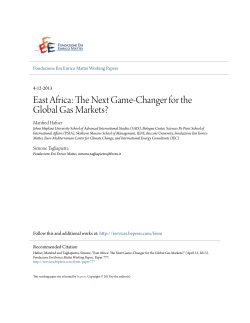 East Africa: The Next Game-Changer for the Global Gas Markets?
