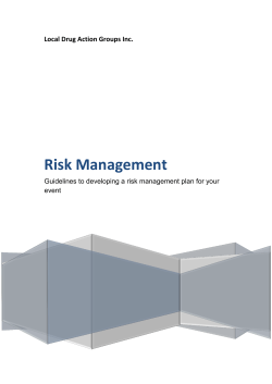 Risk Management - Local Drug Action Groups