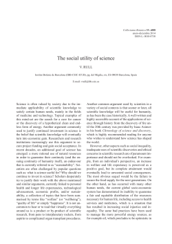 The social utility of science