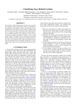Classifying Music-Related Actions - UiO