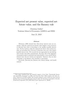Expected net present value, expected net future