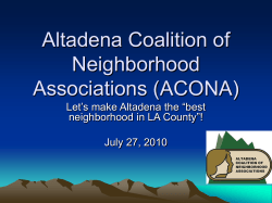 Altadena Coalition of Neighborhood Assocations