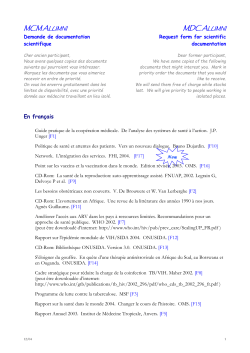 MCM Alumni - Institute of Tropical Medicine Antwerp
