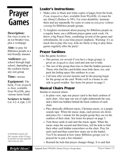 Prayer Games - Global Connections