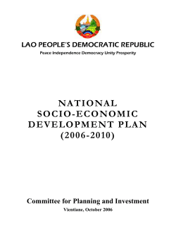 Lao People`s Democratic Republic: Second Poverty Reduction