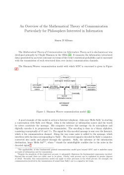 An Overview of the Mathematical Theory of Communication