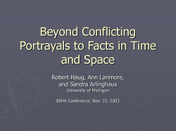 Beyond Conflicting Portrayals to Facts in Time and Space