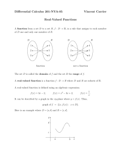Real-Valued Functions