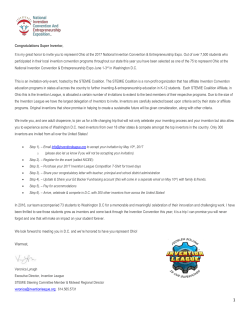 National Invention Convention 2017 Information