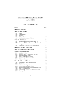 Education and Training Reform Act 2006