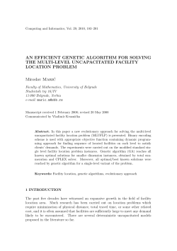 AN EFFICIENT GENETIC ALGORITHM FOR SOLVING THE MULTI