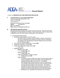 IMPORTANT: The individual who picks up the section`s packet