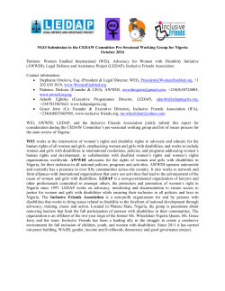 The National Policy on Rehabilitation of Persons with