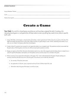 Create a Game - Western Reserve Public Media