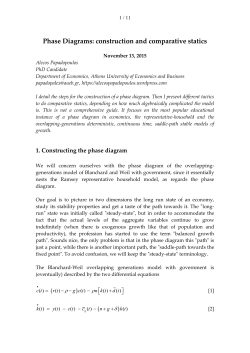 Phase Diagrams Construction and Comparative Statics
