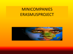 miniondernemingen erasmusproject