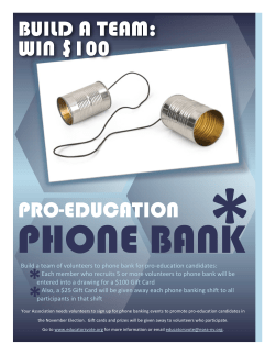 PRO-EDUCATION * BUILD A TEAM: WIN $100