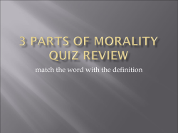 3 Parts of Morality quiz review