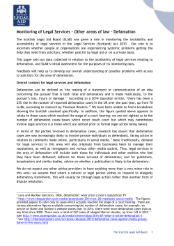 Defamation - Scottish Legal Aid Board