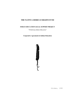 Cooperative Agreements in Indian Education