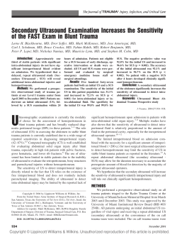 Secondary Ultrasound Examination Increases the Sensitivity of the