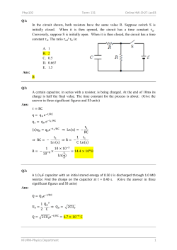 In the circuit shown, both resistors have the same value R. Suppose