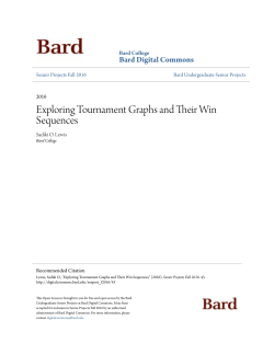 Exploring Tournament Graphs and Their Win Sequences