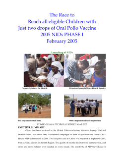 The Race to Reach all eligible Children with Just two drops of Oral
