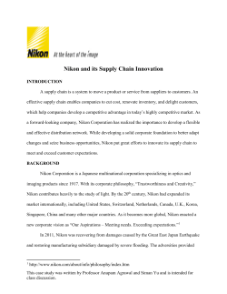 Nikon and its Supply Chain Innovation