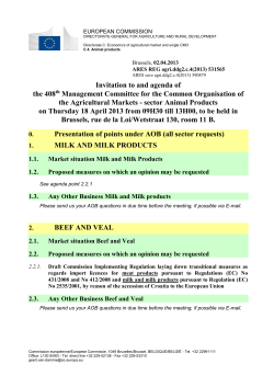 EUROPEAN COMMISSION DIRECTORATE