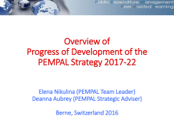 Progress with PEMPAL Straetgy 2017