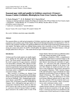 Seasonal agar yield and quality in <Emphasis Type="Italic