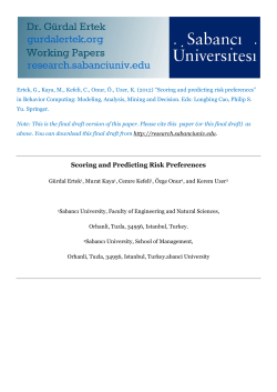 Scoring and Predicting Risk Preferences