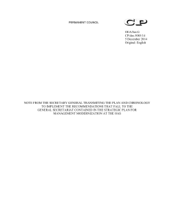 OEA/Ser - Department of Conferences and Meetings Management