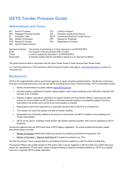 GETS Tender Process Guide