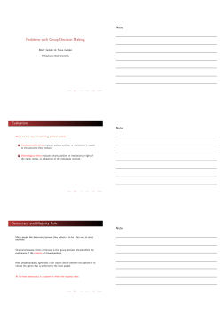 Problems with Group Decision Making