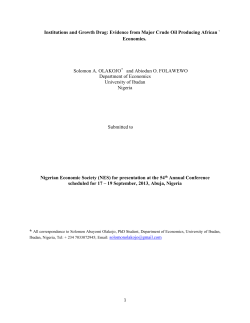 Institutions and Growth Drag: Evidence from Major Crude Oil