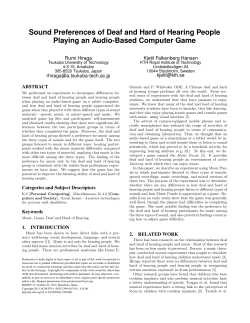 Sound Preferences of Deaf and Hard of Hearing People Playing an