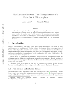 Flip Distance Between Two Triangulations of a Point