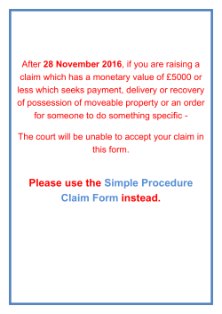 FORM 1 - Scottish Courts