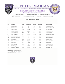 2017 Baseball JV Roster