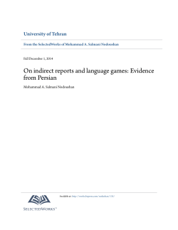 On indirect reports and language games: Evidence