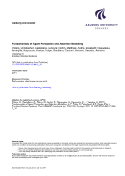 Fundamentals of agent perception and attention - VBN