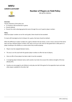 Player Numbers Policy
