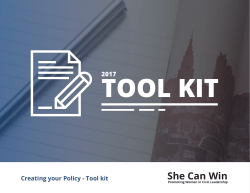 She Can Win Creating your Policy