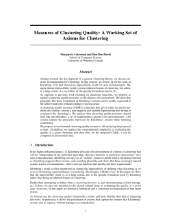 Measures of Clustering Quality: A Working Set of Axioms for Clustering
