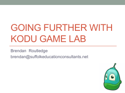 Getting Started with Kodu Game Lab